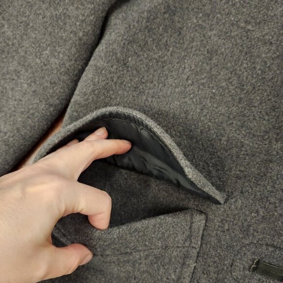 Burberry London vintage duffle coat overcoat women's gray in size 12 reg - Picture 10 of 12